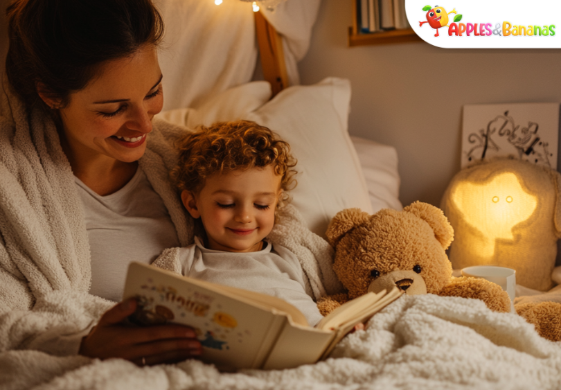 Sleep learning bedtime routine